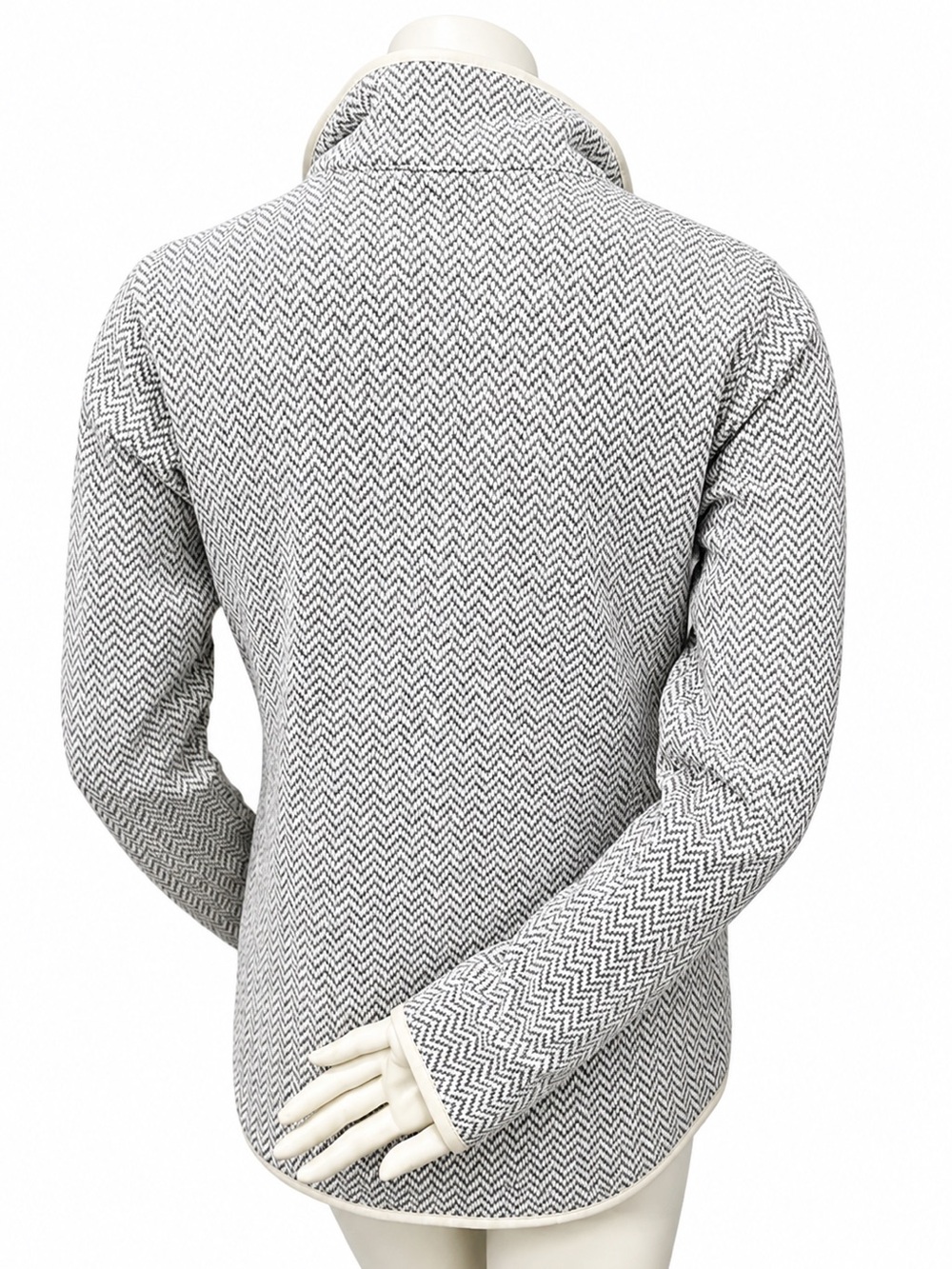 Columbia Jacket Women’s Size M Gray Herringbone Fleece Full Zip - Picture 5 of 11